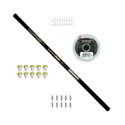 KIT PESCA VARA TELESCÓPICA TILÁPIA
